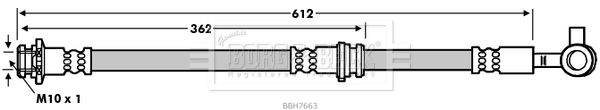 BORG & BECK Тормозной шланг BBH7663